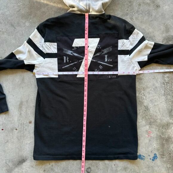 Polo Ralph Lauren RLPC Yacht Club Hooded Rugby Shirt Size Medium - Picture 5 of 6